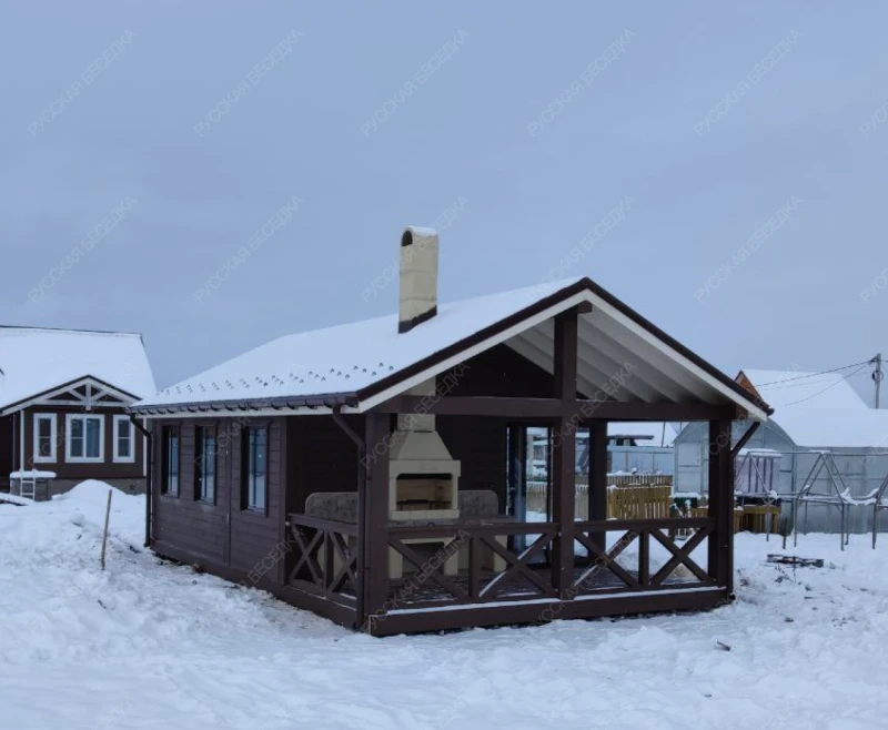 Закрытая беседка ШАЛЕ 2 с барбекю