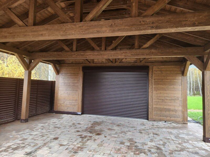 Навес для машин с хозблоком КРОНВЕРК 