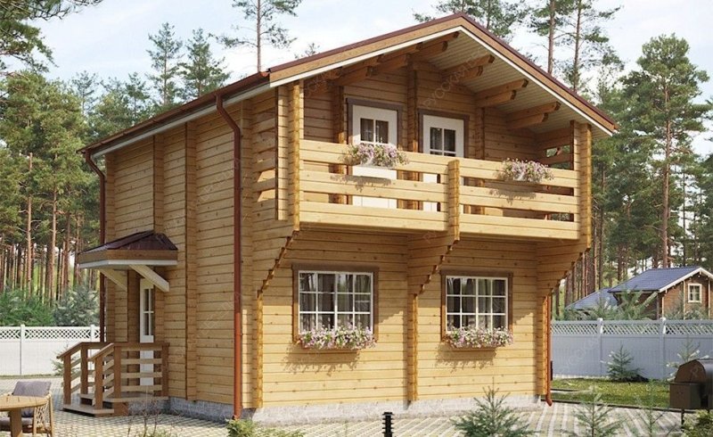 Дачный дом из мини бруса ДЛ-20