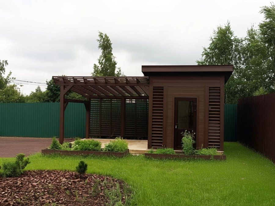 Хозблок с перголой НЕКСТ