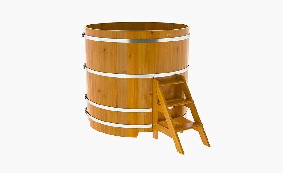 Купель круглая D=1,50 из лиственницы, высота 1400