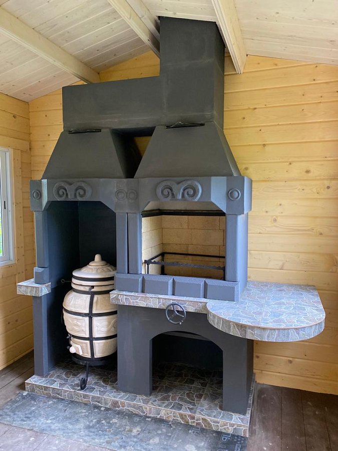 Печь № 23 — Печь барбекю c модулем под тандыр