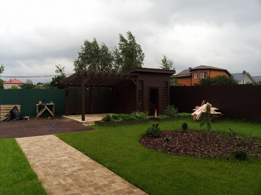 Хозблок с перголой НЕКСТ