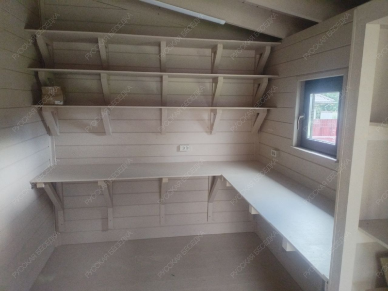 Навес для автомобилей с хозблоком САНРЕМО