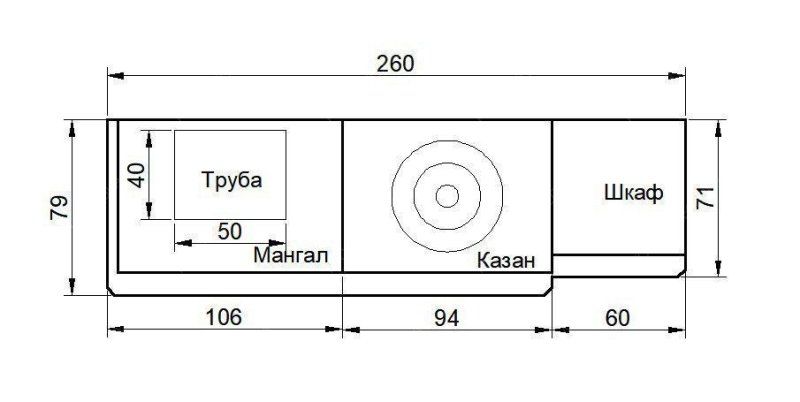 Мангал с казаном Очаг