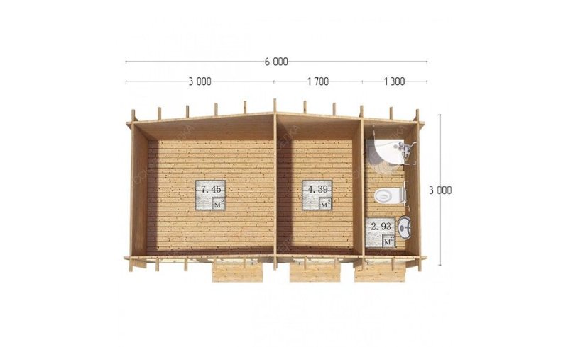 Хозяйственный блок серия ХБ 6×3