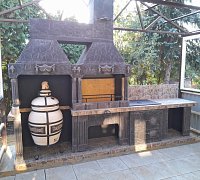 Печь № 25 — Новая Печь барбекю с печью под казан