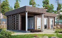 Дачный дом из мини бруса ДЛ-30