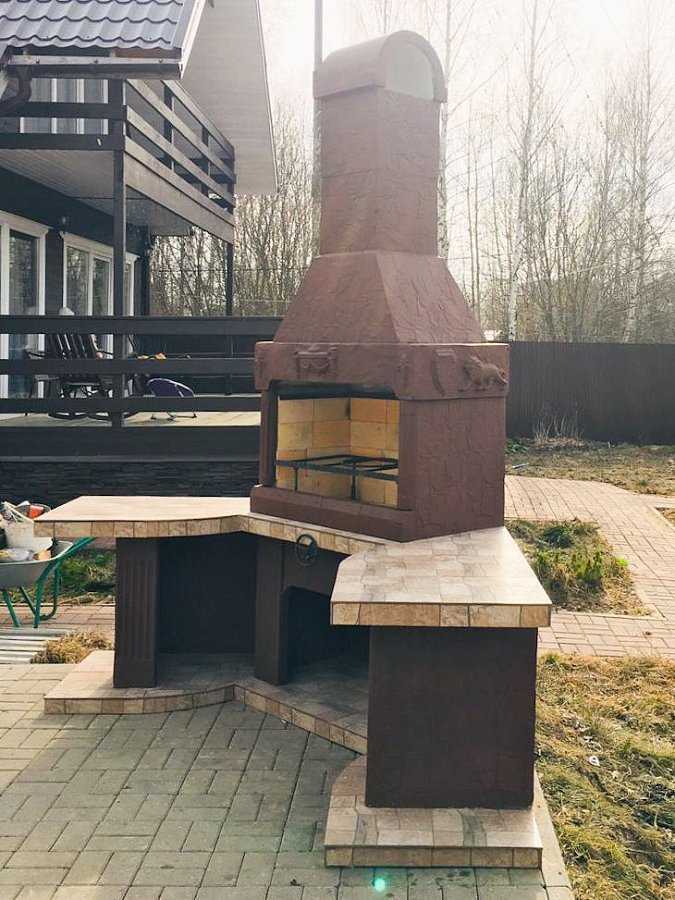 Печь № 18 — Угловой комплекс с рабочим столом и мойкой