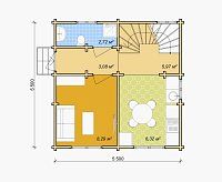 Дачный дом из мини бруса ДЛ-20
