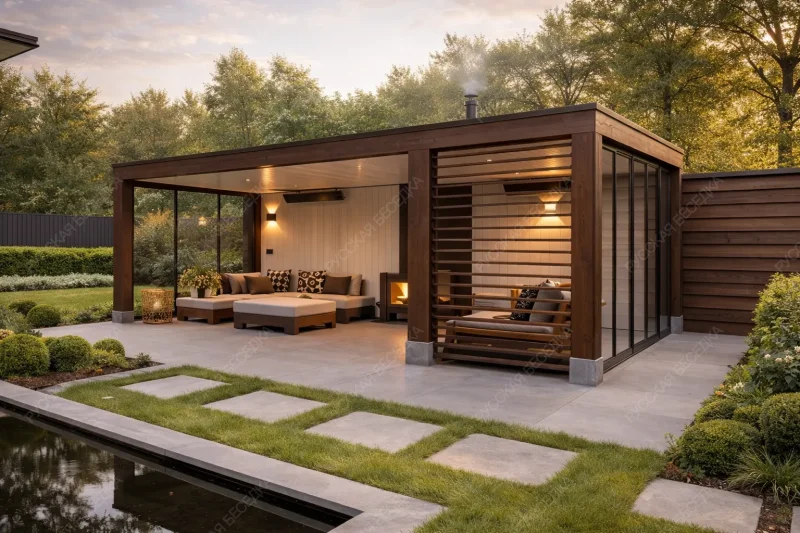 Прямоугольная беседка Истопка