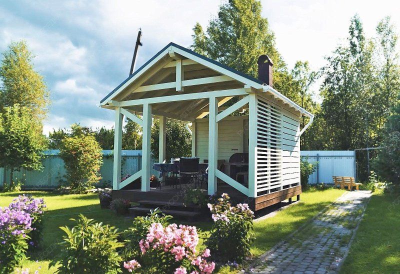 Летняя кухня ЯСНЫЙ ДЕНЬ с барбекю