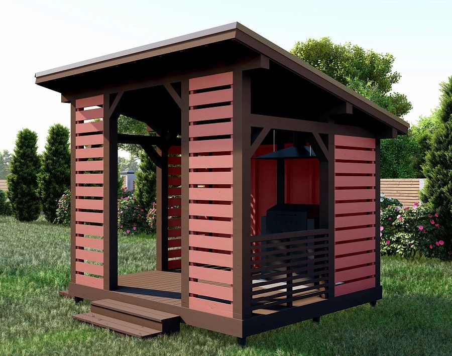 Прямоугольная беседка ЛИНИЯ