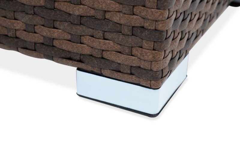 Кашпо для цветов плетеное из искусственного ротанга, цвет коричневый