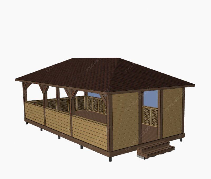 Прямоугольная беседка ЛАВР