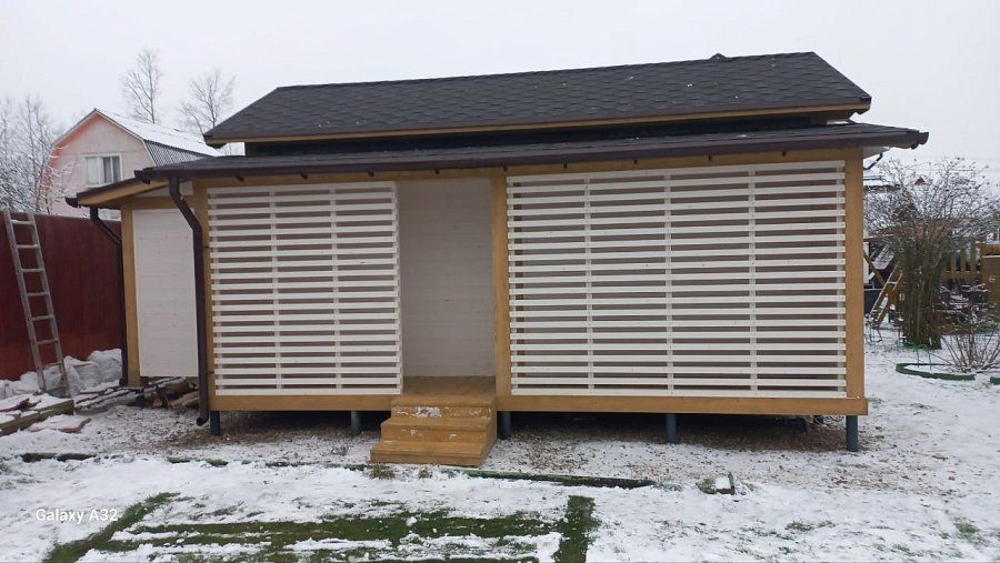 Летняя кухня ВЕСНА 7,5х4 с дровником