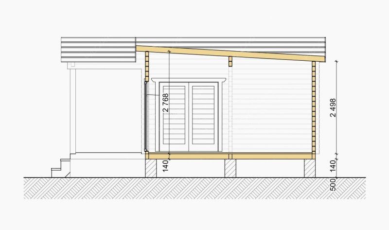 Дачный дом из мини бруса ДЛ-30