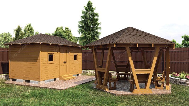 Шестигранная беседка Терра