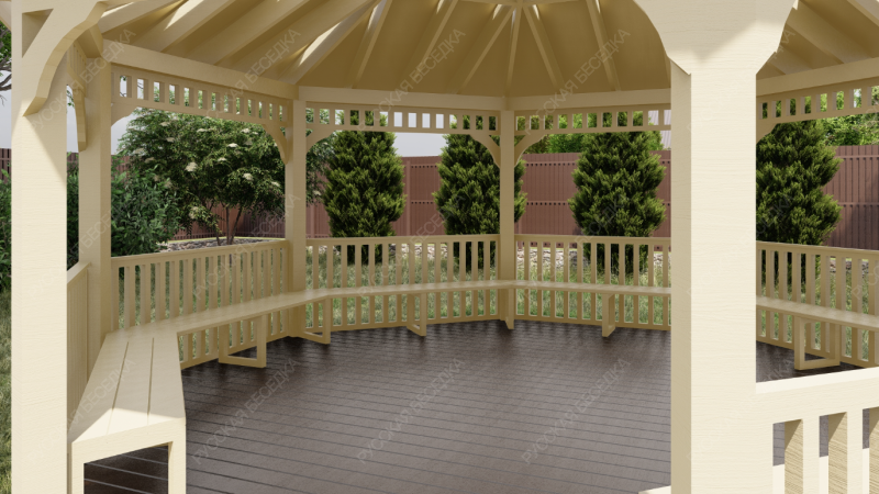 Восьмигранная беседка АЛАФИ