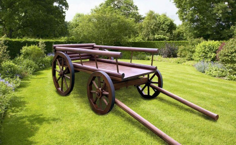Телега-бричка удлиненная из дерева