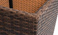 Кашпо для цветов плетеное из искусственного ротанга, цвет коричневый